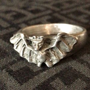 🦇Men’s Pewter Vampire Bat Ring 🦇